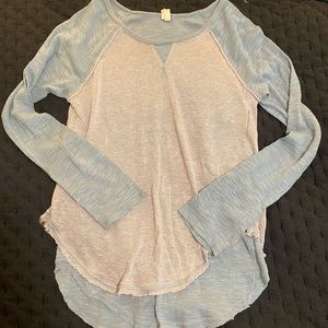 free people two layer long sleeve tunic